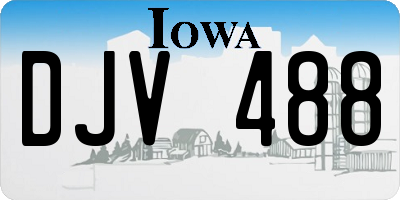 IA license plate DJV488