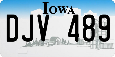 IA license plate DJV489