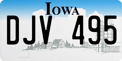 IA license plate DJV495