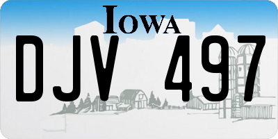 IA license plate DJV497