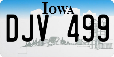 IA license plate DJV499