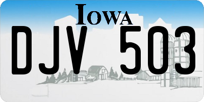 IA license plate DJV503