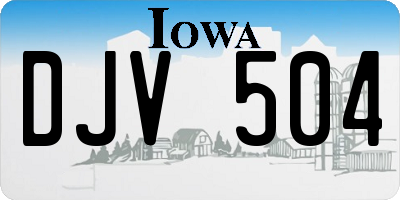 IA license plate DJV504