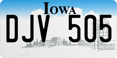 IA license plate DJV505
