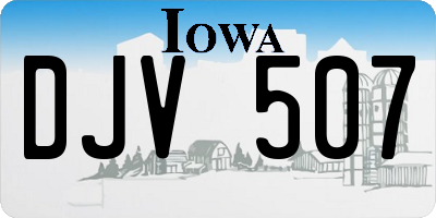 IA license plate DJV507