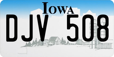 IA license plate DJV508