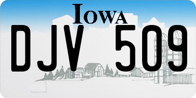IA license plate DJV509