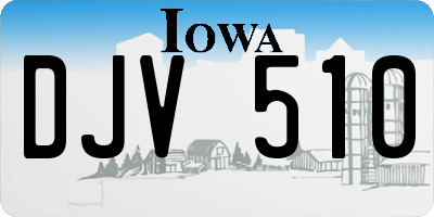 IA license plate DJV510