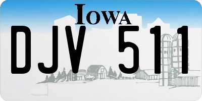 IA license plate DJV511