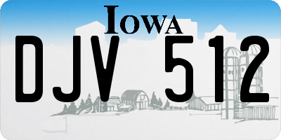 IA license plate DJV512