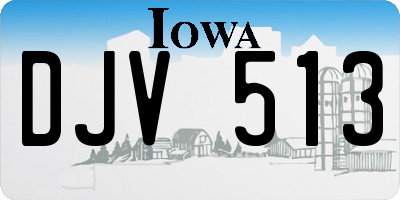 IA license plate DJV513