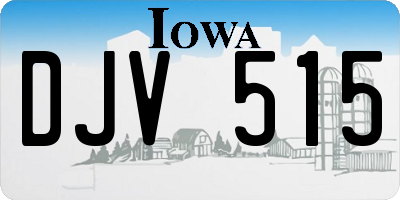 IA license plate DJV515