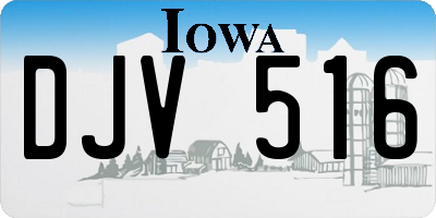 IA license plate DJV516