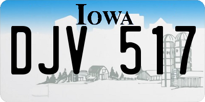 IA license plate DJV517