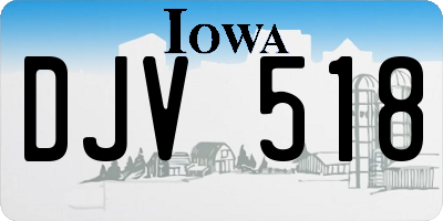 IA license plate DJV518
