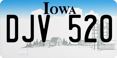 IA license plate DJV520