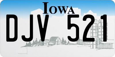 IA license plate DJV521