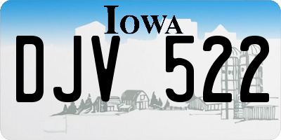 IA license plate DJV522