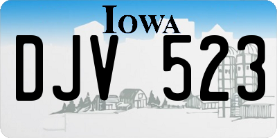 IA license plate DJV523
