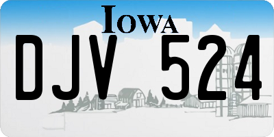 IA license plate DJV524