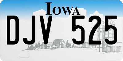 IA license plate DJV525