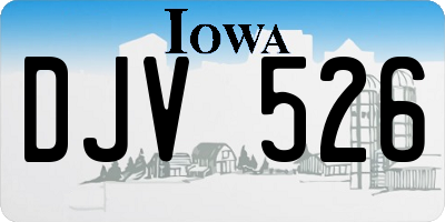 IA license plate DJV526