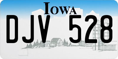 IA license plate DJV528