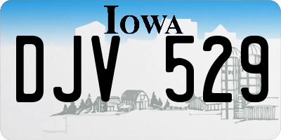 IA license plate DJV529