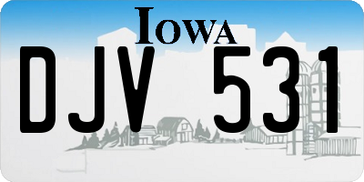 IA license plate DJV531