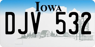 IA license plate DJV532