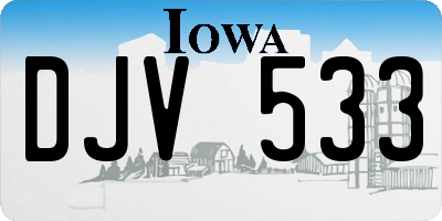 IA license plate DJV533