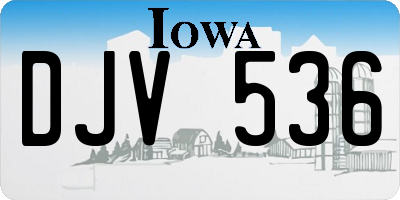 IA license plate DJV536