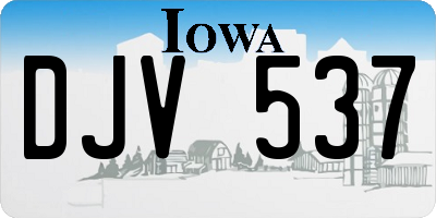 IA license plate DJV537