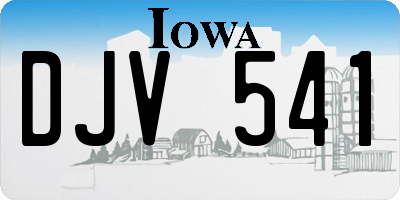 IA license plate DJV541