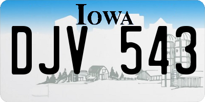 IA license plate DJV543
