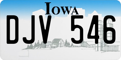 IA license plate DJV546
