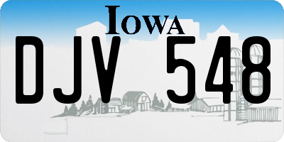 IA license plate DJV548