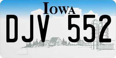 IA license plate DJV552