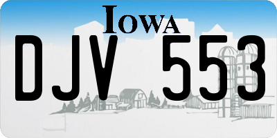 IA license plate DJV553