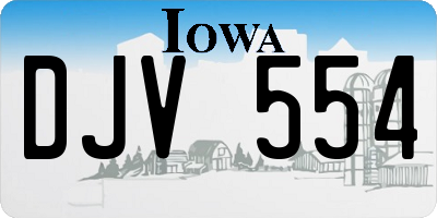 IA license plate DJV554