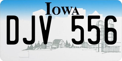 IA license plate DJV556