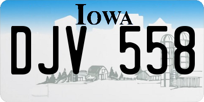 IA license plate DJV558