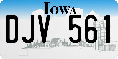 IA license plate DJV561