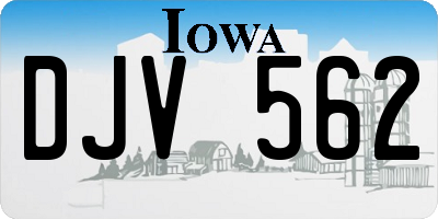 IA license plate DJV562