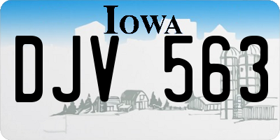 IA license plate DJV563