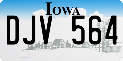 IA license plate DJV564
