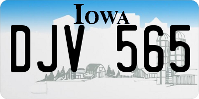 IA license plate DJV565