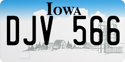 IA license plate DJV566
