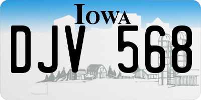 IA license plate DJV568