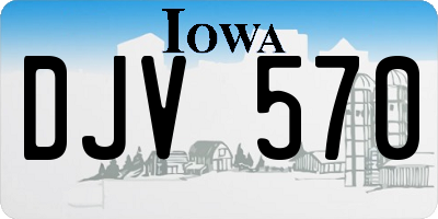 IA license plate DJV570